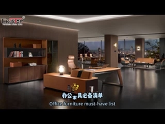 Meja Gaya Modern Bentuk L Meja Eksekutif Mewah Untuk Perabot Kantor