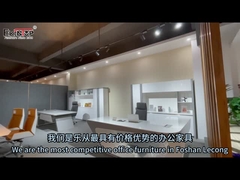 Meja Komputer Eksekutif Modern, Meja Penulisan Perabot Kantor 2400x2055x750mm