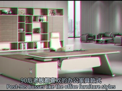 Bentuk L Gaya Klasik Furnitur Kantor Eksekutif Set Meja Manajer Modern