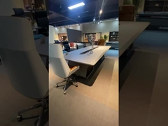 OEM Meja Konferensi Kantor Modern Meja Meeting Modern Walnut Jati Warna