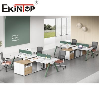 2 4 6 8 Orang Rumah Kantor Workstation Meja Kantor Partisi Dikombinasikan Secara Bebas