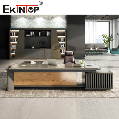 Meja Workstation Kantor Meja Kantor Kayu Eksekutif Mewah