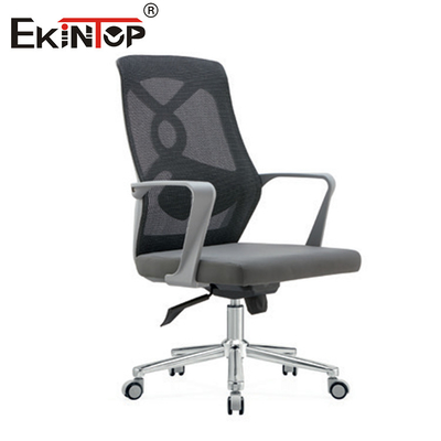 Kursi Kantor Meja Hitam dengan Tangan Modern Gaya Disesuaikan