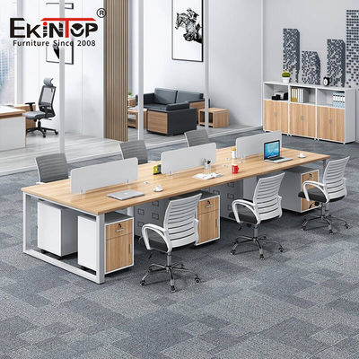 Workstation Kantor Logam Kustom 6 Kantor Kantor Kantor Kerja Bilik untuk Kantor