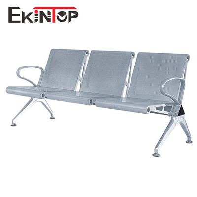 Kursi Ruang Tunggu Bandara Chrome Armrest 4 Seater Untuk Penerimaan OEM