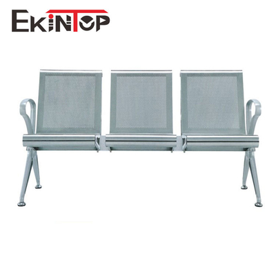 Kursi Ruang Tunggu Bandara Chrome Armrest 4 Seater Untuk Penerimaan OEM