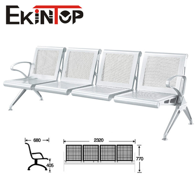 Kursi Tunggu Bandara Komersial Bahan Stainless Steel 4 Kursi