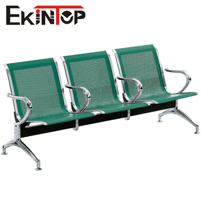 Kursi 3 Kursi Stainless Steel Hijau Untuk Sekolah Bandara Klinik