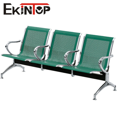 Kursi 3 Kursi Stainless Steel Hijau Untuk Sekolah Bandara Klinik