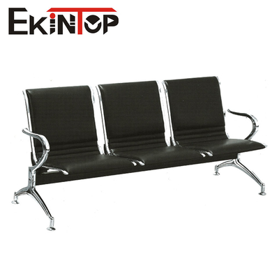 3 Seater Kursi Tunggu Bahan Baja Dilapisi Bubuk Untuk Sekolah Bandara Umum