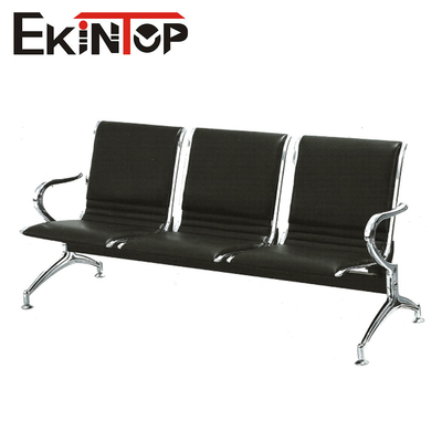 3 Seater Kursi Tunggu Bahan Baja Dilapisi Bubuk Untuk Sekolah Bandara Umum