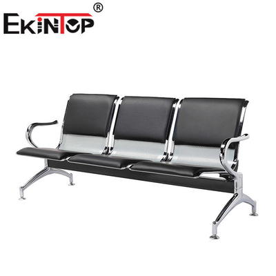 3 Seater Kursi Tunggu Bahan Baja Dilapisi Bubuk Untuk Sekolah Bandara Umum
