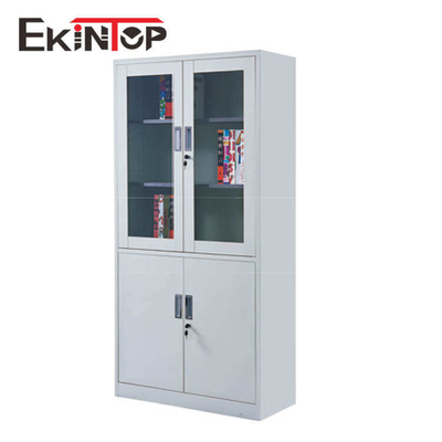 Lemari Arsip Pintu Kaca Modern Tahan Karat Untuk Kantor Pemerintah Bank