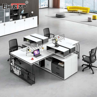 Meja Kerja Kantor Baja Modular 4 Orang 0,25CBM Multifungsi