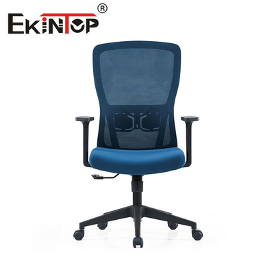 Blue Swivel Mesh Back Ergonomic Office Chair Serbaguna Untuk Pekerjaan Kantor