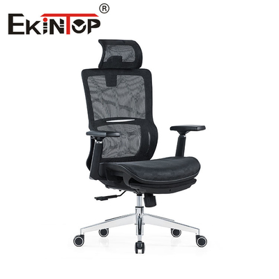 Kursi Kantor Putar Ergonomis Full Mesh Hitam Dengan Bahan Nilon