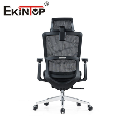 Kursi Kantor Putar Ergonomis Full Mesh Hitam Dengan Bahan Nilon