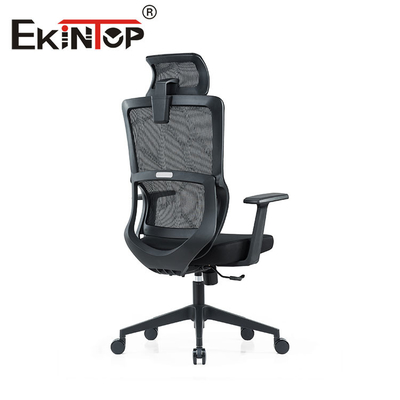 OEM ODM Kursi Ergonomis Tinggi Kembali, Kursi Mesh Hitam Dengan Sandaran Tangan Tetap