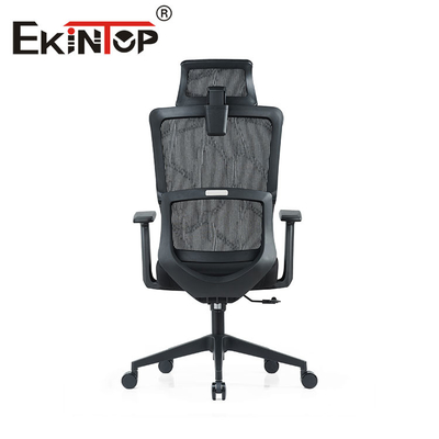 OEM ODM Kursi Ergonomis Tinggi Kembali, Kursi Mesh Hitam Dengan Sandaran Tangan Tetap