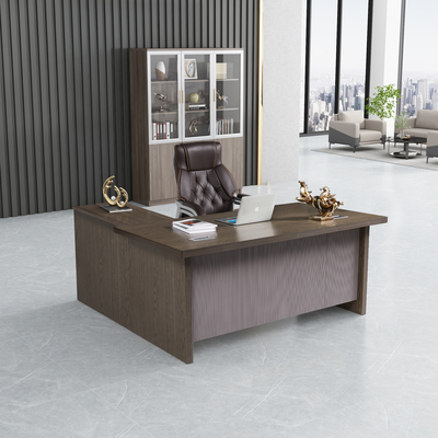 Meja Kantor Eksekutif Klasik Meja Kerja Modern yang Dapat Diperpanjang