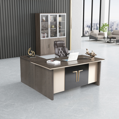 Meja Kantor Eksekutif Mewah Dengan Perabot Laci Kayu 160cm×80cm×76cm