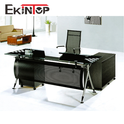 Meja Kaca Tempered yang Dapat Dikonversi Untuk Komputer Ukuran 2400mm × 2055mm × 750mm