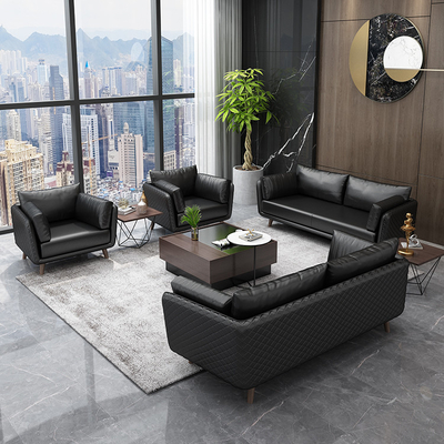Sofa Kantor Modern Nordic Convertible Bahan Lambswool Modular yang Dapat Diperpanjang