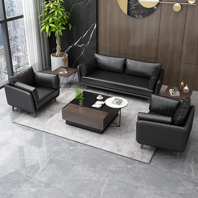 Sofa Kantor Modern Nordic Convertible Bahan Lambswool Modular yang Dapat Diperpanjang