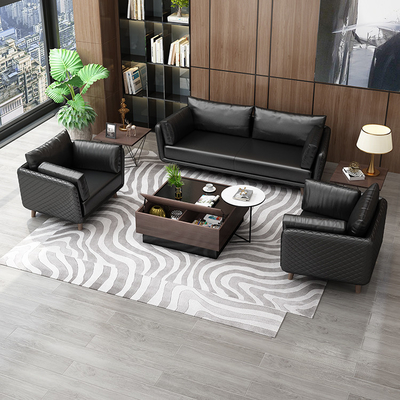 Sofa Kantor Modern Nordic Convertible Bahan Lambswool Modular yang Dapat Diperpanjang