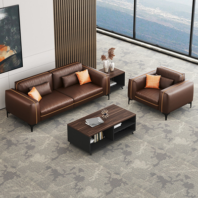 Set Sofa Penerimaan Modular Untuk Penggunaan Bahan Kulit Sintetis Rumah Sakit