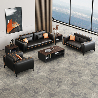 Set Sofa Penerimaan Modular Untuk Penggunaan Bahan Kulit Sintetis Rumah Sakit