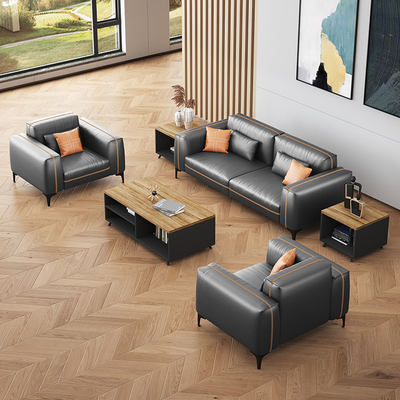 Set Sofa Penerimaan Modular Untuk Penggunaan Bahan Kulit Sintetis Rumah Sakit