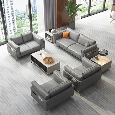 Sofa Modern Nyaman Modern Untuk Bahan Kain Penerimaan Kantor OEM