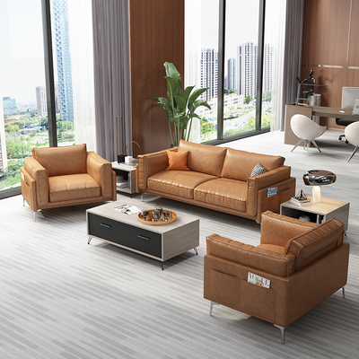 Sofa Modern Nyaman Modern Untuk Bahan Kain Penerimaan Kantor OEM