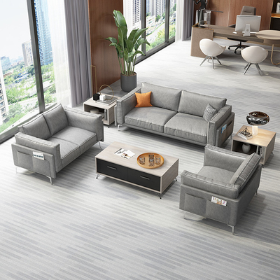 Sofa Modern Nyaman Modern Untuk Bahan Kain Penerimaan Kantor OEM