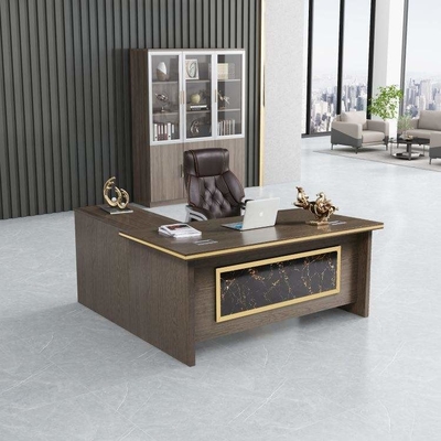 L Bentuk Meja Gaya Modern Bahan Papan Melamin Untuk Pekerjaan Kantor ODM