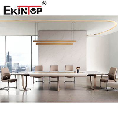 Meja Rapat Kayu Solid Nordic, Meja Ruang Konferensi Multi Orang OEM ODM