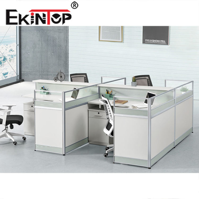 Perabot Kantor Workstation 4 Kursi Komersial Modern Bersertifikat ISO9001