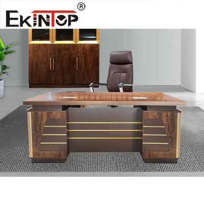 L Bentuk Gaya Klasik Perabot Kantor Eksekutif Set Meja Manajer Modern