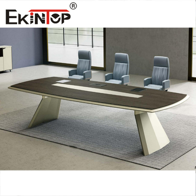 Meja Konferensi Rapat Kantor Kayu Ruang Rapat Mewah 8/10 Orang