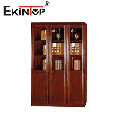Lemari Arsip Lantai Kantor Cina Kabinet Penyimpanan Buku Warna Walnut