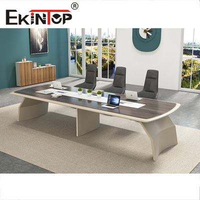 Meja Rapat Meja Rapat Perabot Kantor Komersial Kayu Kustom