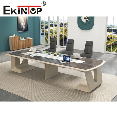 Meja Konferensi Meja Kantor Woden MDF Modern MT-54-1 Pertemuan 2.4m