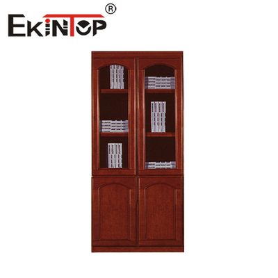 Lemari Arsip Kayu Warna Walnut Terlampir Lemari Pajangan Kulit Kayu