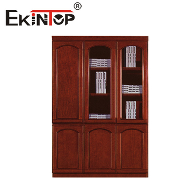 Kantor Cina Kabinet Kayu Penyimpanan Lemari Arsip Lemari Arsip Warna Walnut