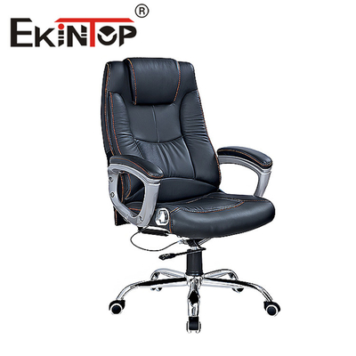 Perabot Kantor Kursi Kayu PU Kulit Adjustable Kursi Kantor Bos