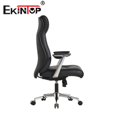 Kursi Kulit Kantor Mewah PU Kursi Eksekutif Ergonomis Putar Pabrikan OEM