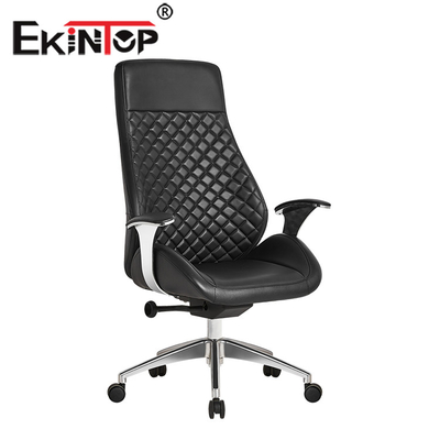 Cina Produsen Kursi Kulit Nyaman Kursi Kantor Eksekutif PU Putar Tinggi Kembali