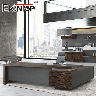 Veneer Kayu Atas Meja Kantor Manajer Perabot Meja Komputer Kayu