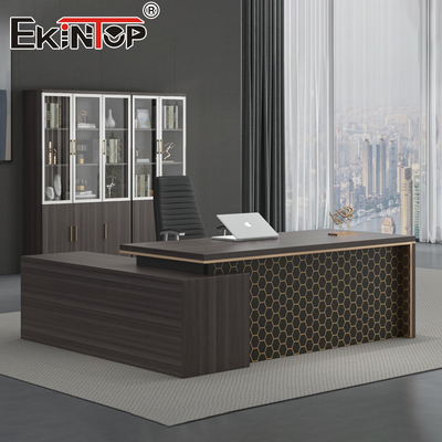 Tahan Lama L Bentuk Meja Kantor Moisture Proof Perabot Kantor Eksekutif